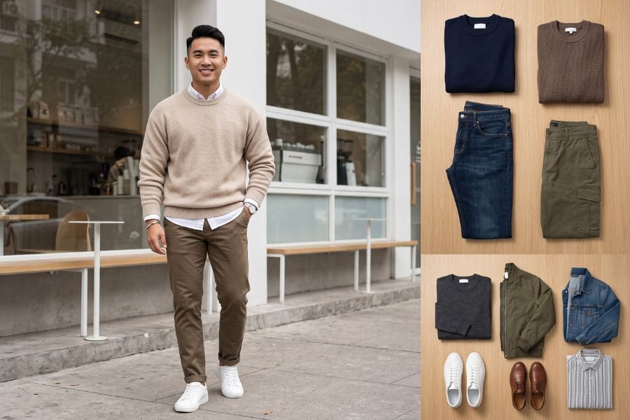 Áo sweater nam - Phong cách đơn giản nhưng đầy cuốn hút