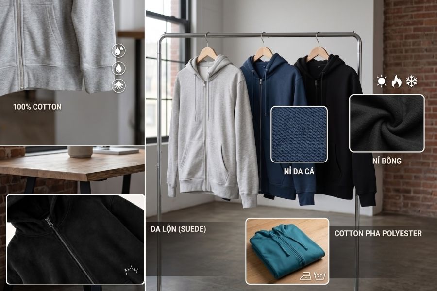 Chọn chất liệu áo sweater