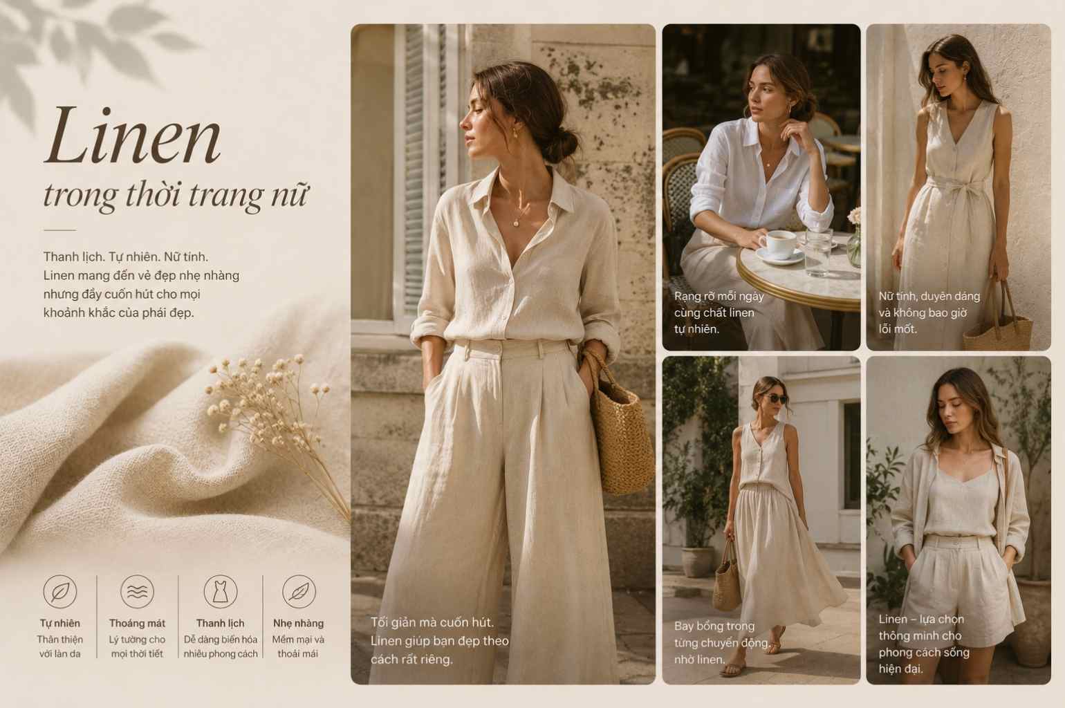 Linen trong thời trang nữ