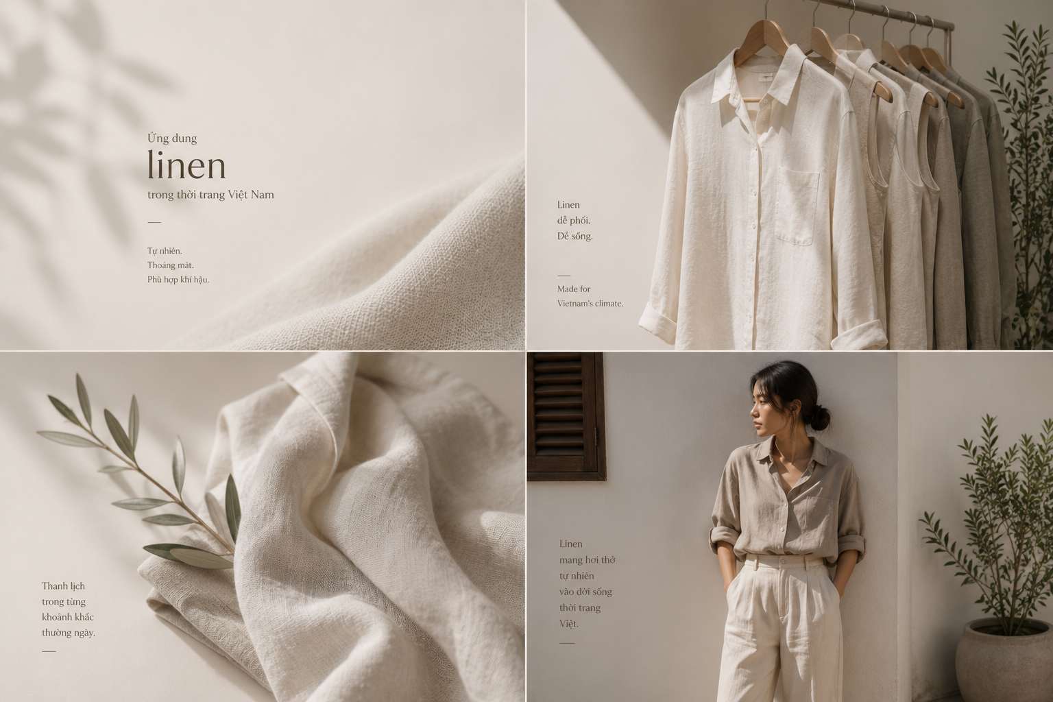 Ứng dụng linen trong thời trang Việt Nam