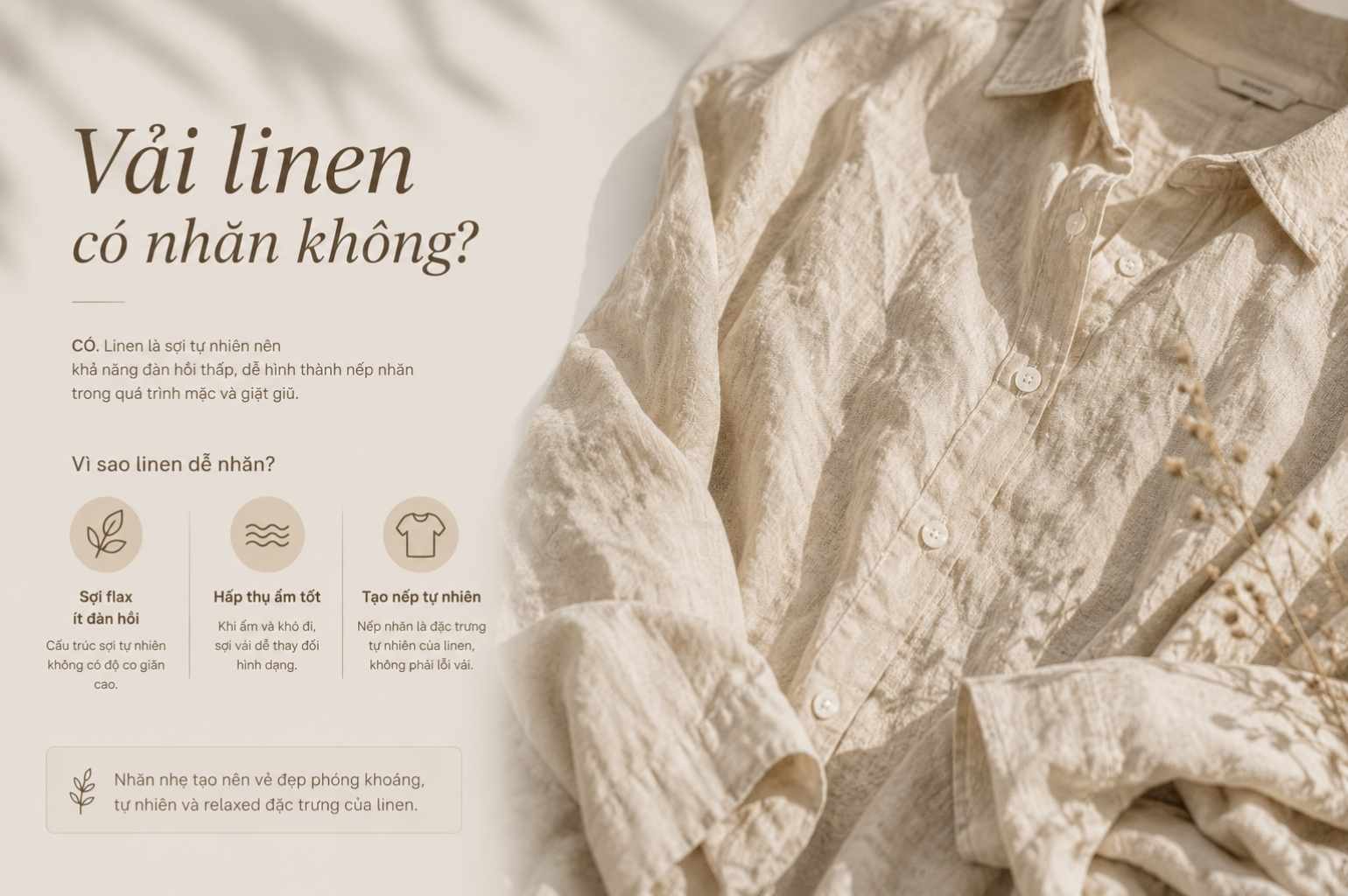 vải linen có nhăn không